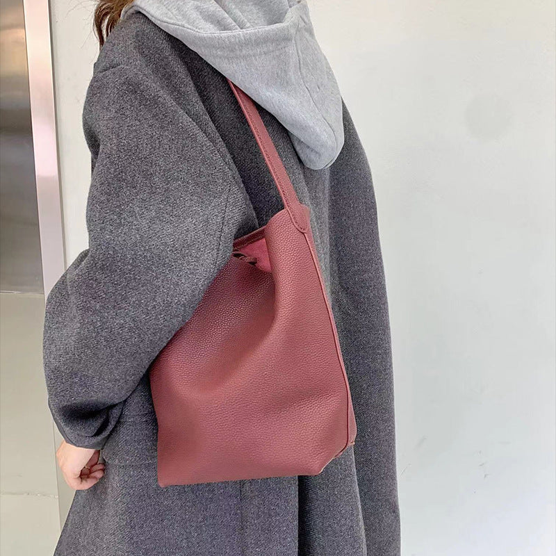 Women's Design Cowhide Large Capacity Versatile Simple Shoulder Bags