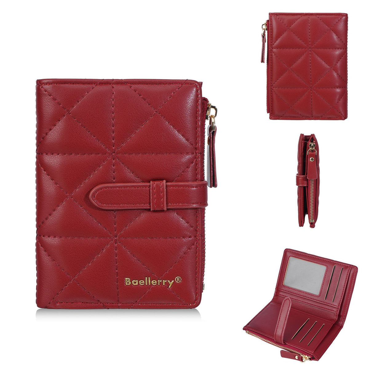 Women's Korean Sewing Good-looking Zipper Leather Ladies Wallet
