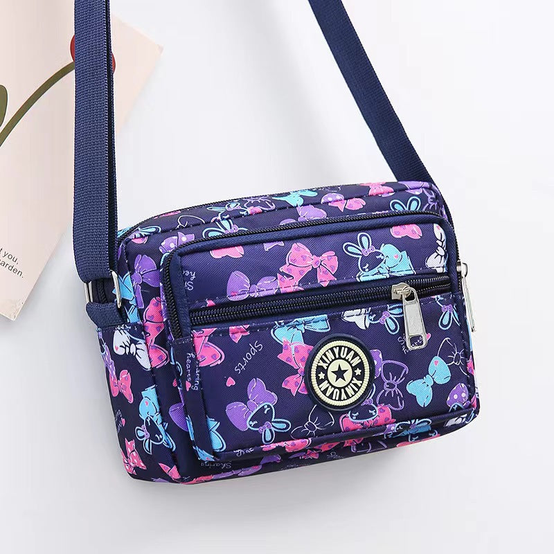 Women's Oxford Cloth Mother Nylon Flower Stall Crossbody Bags