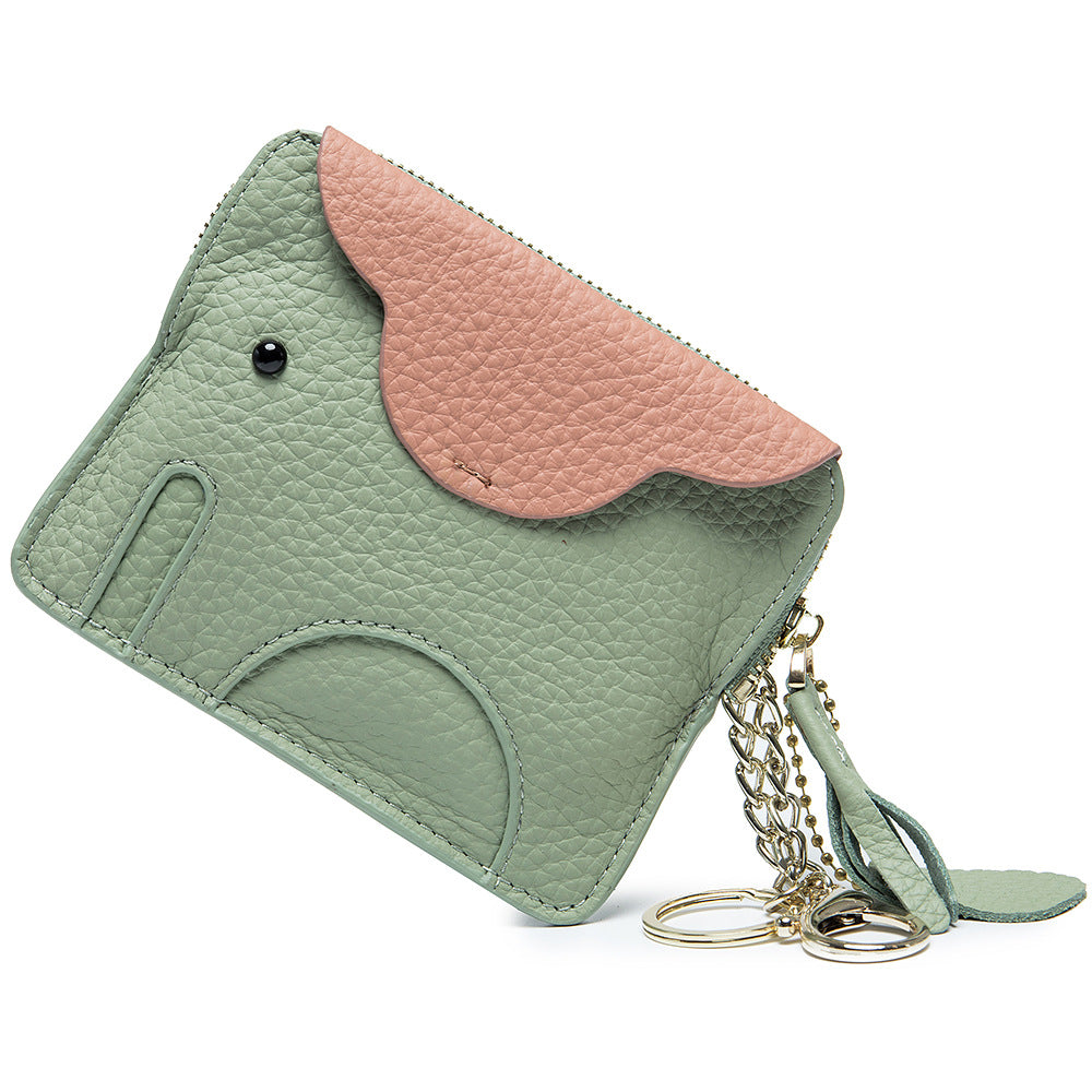 Genuine Leather Elephant Mini Creative Female Coin Purses