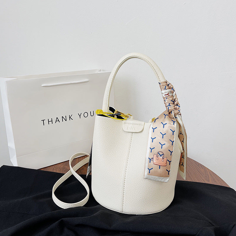 Women's Portable Vegetable Basket Textured Simple Shoulder Bags