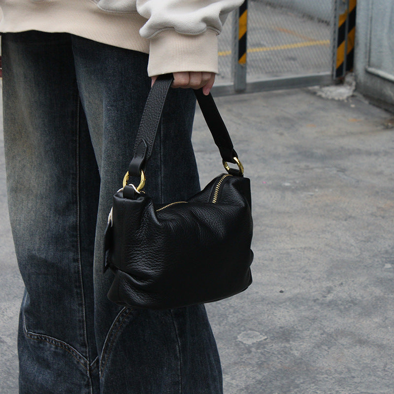 Women's Style Commuter Fresh First Layer Cowhide Mori Shoulder Bags