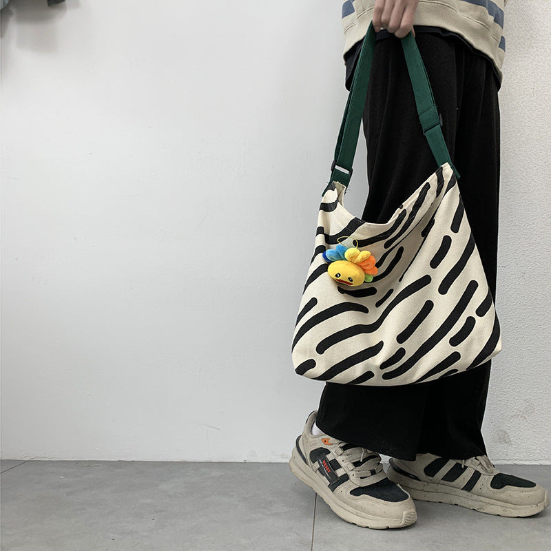 Women's Canvas Portable Large Capacity Class Korean Style Bags