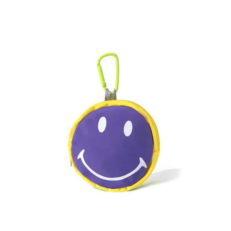 Women's & Men's Cartoon Candy Color Smiling Face Mini Coin Purses