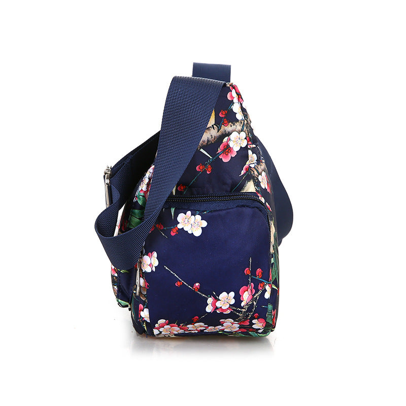 Women's Fashionable Printing Shopping Commuter Waterproof Nylon Shoulder Bags