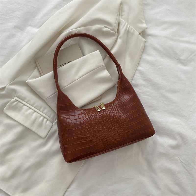 Women's Fashion Minimalism Texture Underarm Popular Today Shoulder Bags