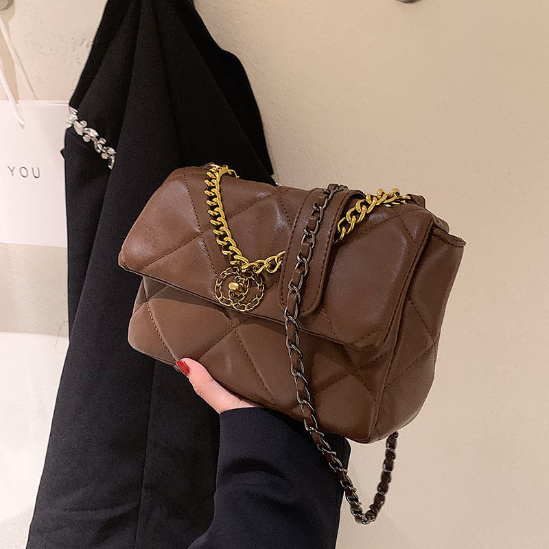 Pretty Popular Simplicity Rhombus Embroidery Line Crossbody Bags