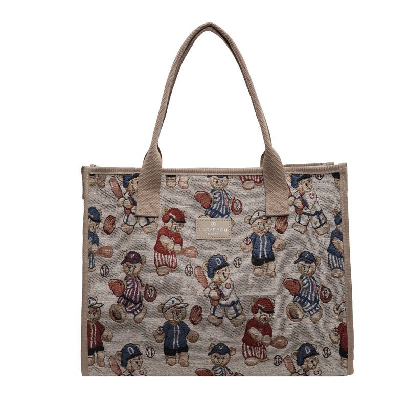 Women's Large Capacity Canvas Fashion Fashionable Class Shoulder Bags