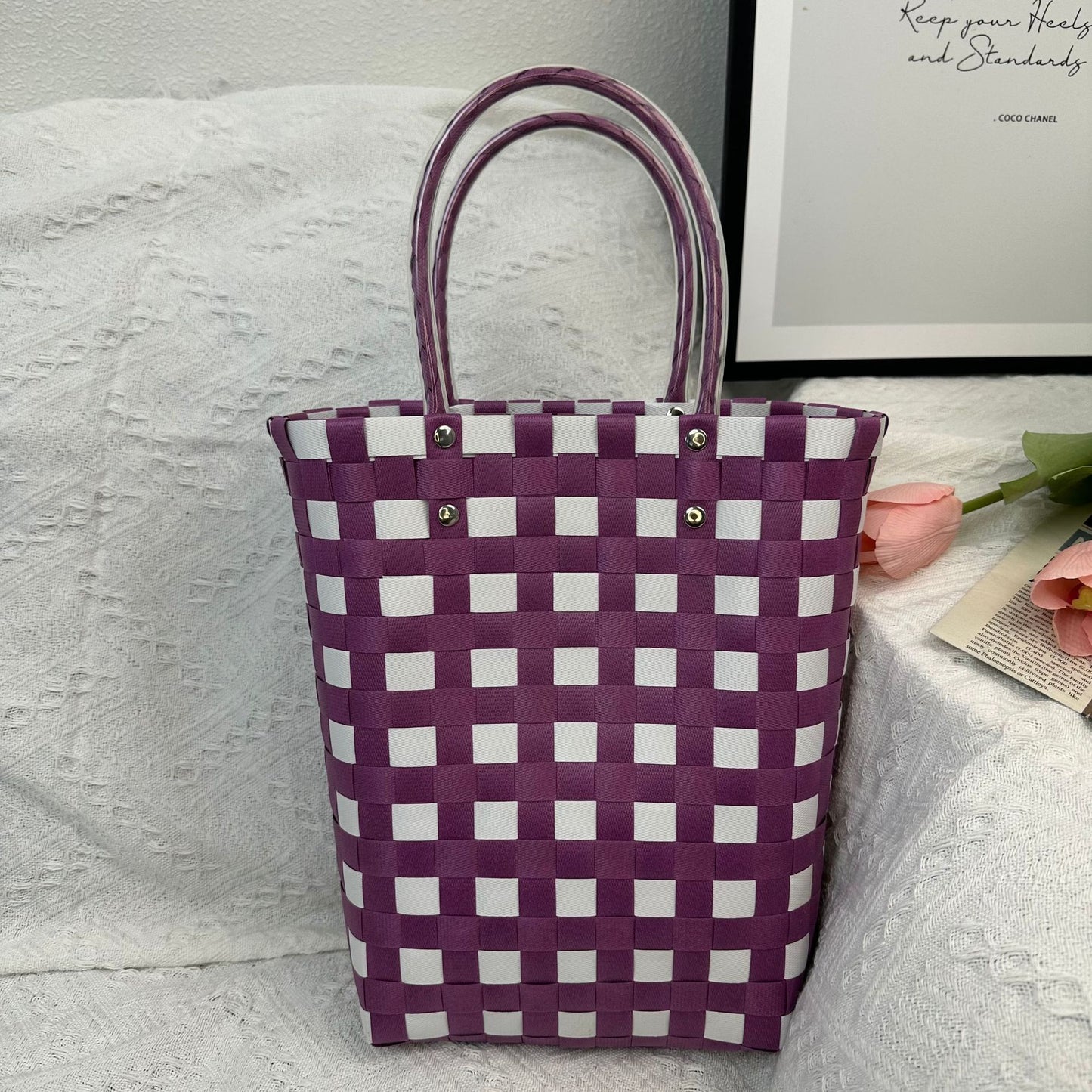 Women's Large Hand-woven Creative Hand Gift Open Handbags