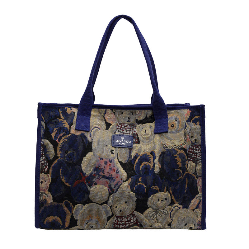Women's Large Capacity Canvas Fashion Fashionable Class Shoulder Bags