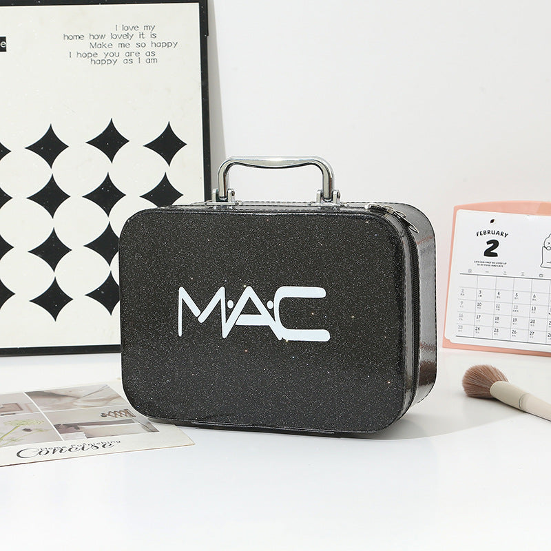 Children's Large Capacity Portable Glittering Powder Lettered Makeup Bag