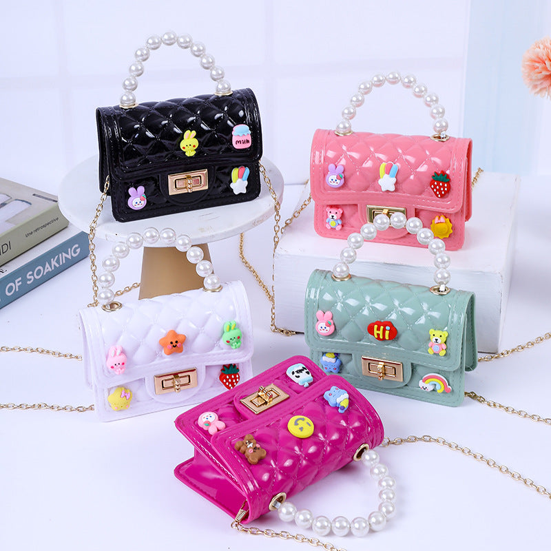 Beautiful Handmade Patch Mini Pearl Gel Handbags