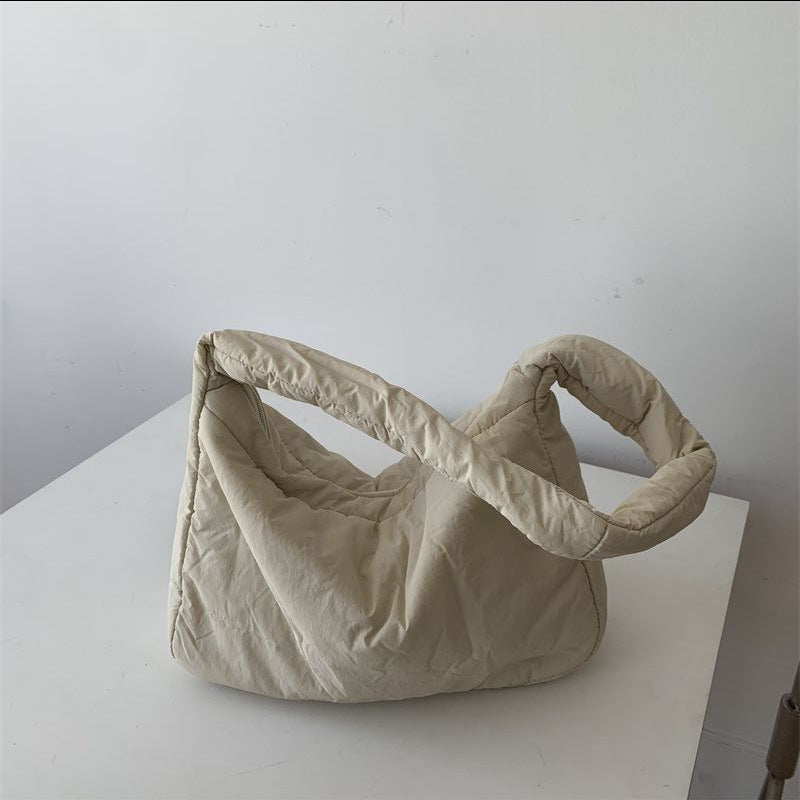 Women's Large Capacity Sponge Soft Glutinous Vintage Shoulder Bags
