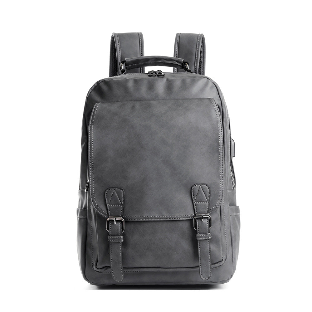 Men's Korean Fashion Trendy Release Leather Backpacks