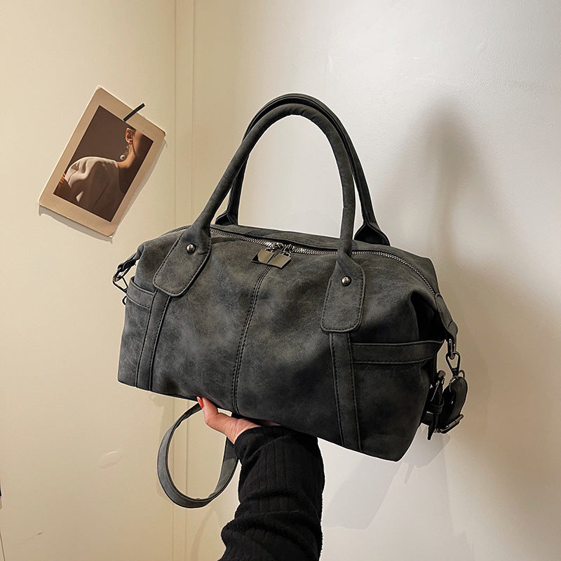 Women's Retro Winter Fashion Frosted Large Capacity Crossbody Bags