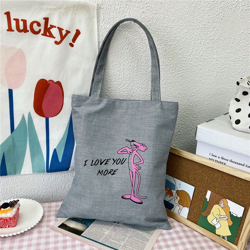 Canvas Printed Simple Fashion Packaging Book Handbags
