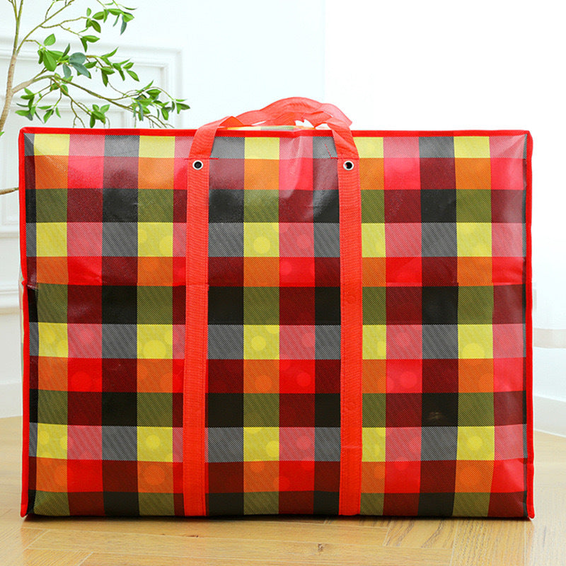 Capacity Woven Thick Color Film Moving Clothes Travel Bags