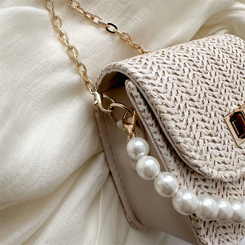 Women's Straw Mini Pouch Fashionable Korean Shoulder Bags