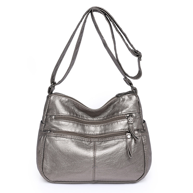 Women's Trendy Soft Leather Multilayer Fashion Lady Bags