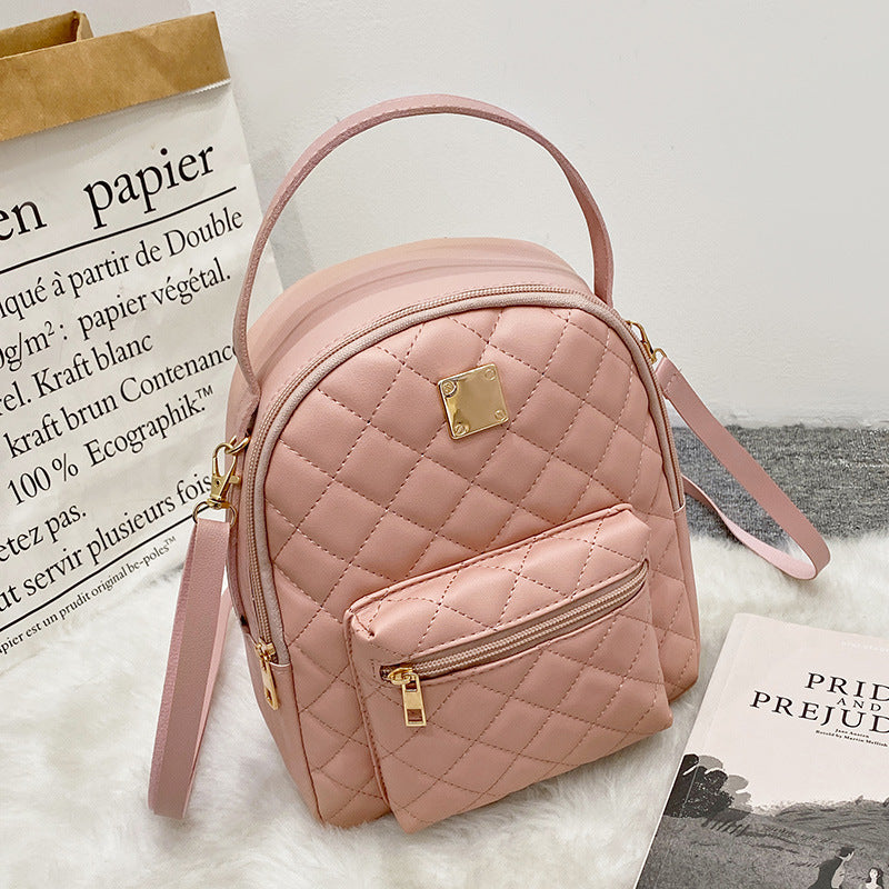 Elegant Women's Slouchy Rhombus Large Capacity Backpacks