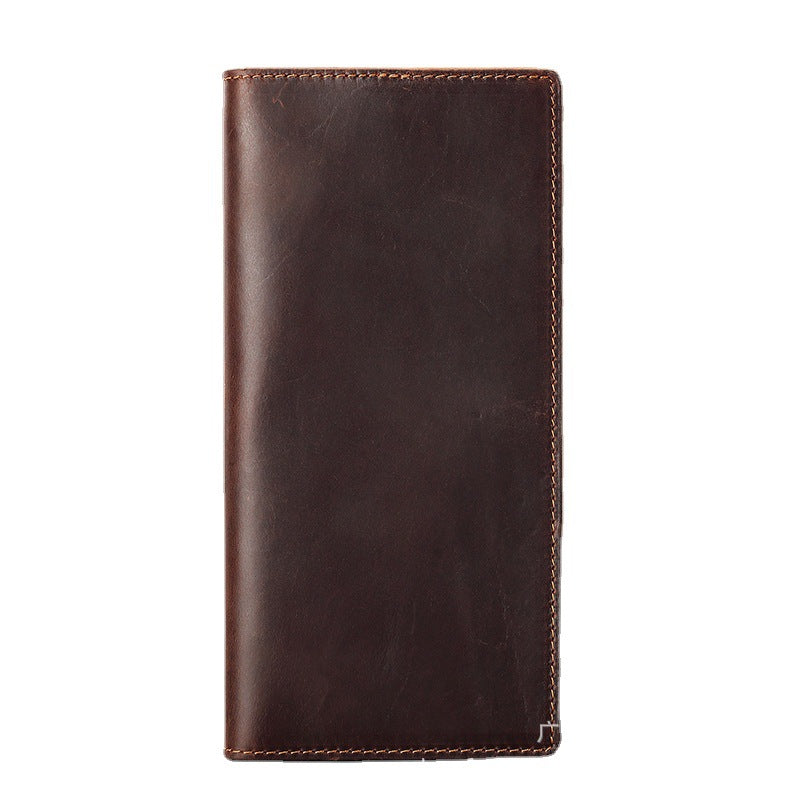 Men's Crazy Horse Leather Long Full Men's Wallets