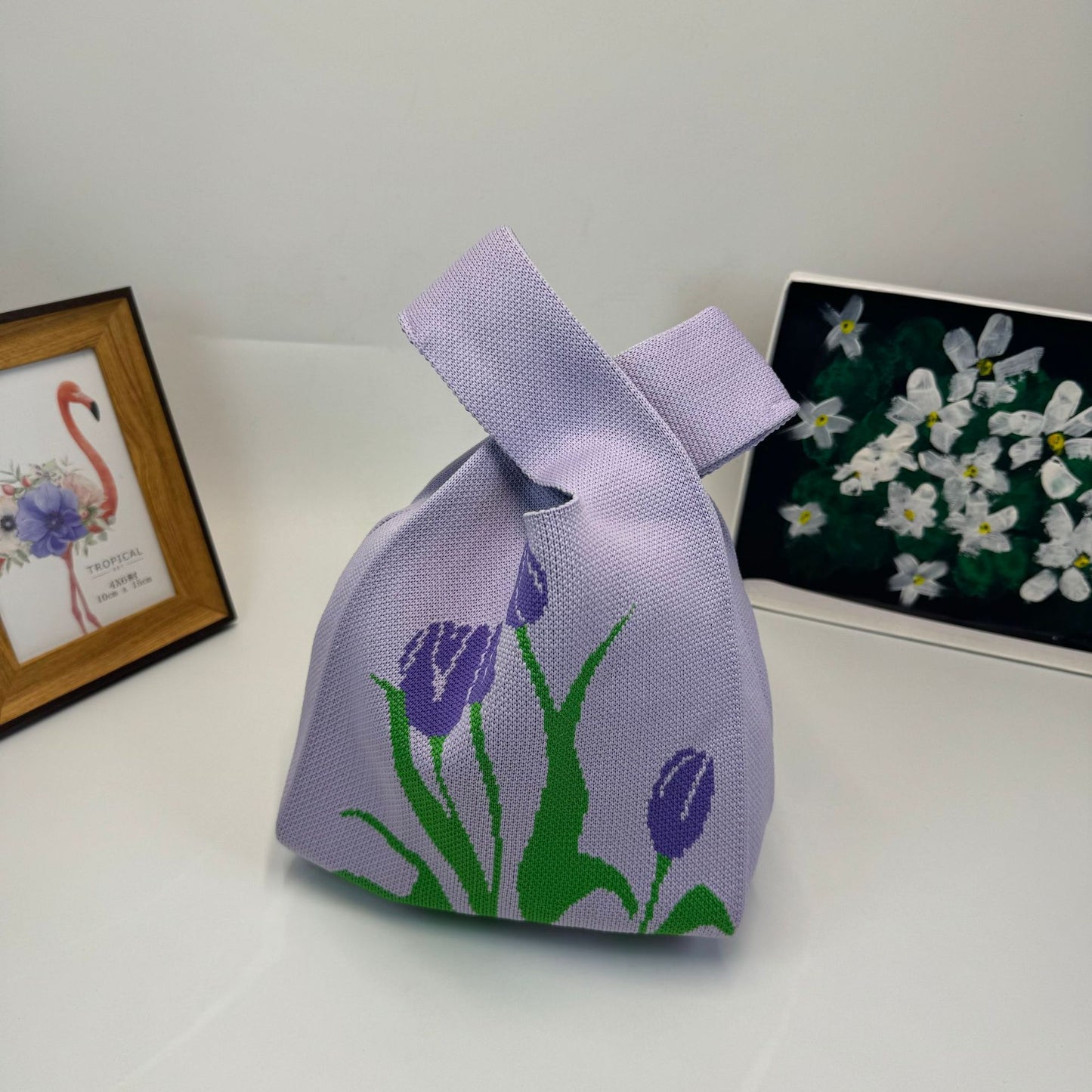 Women's Wool Version Hand Carrying Box Handbags
