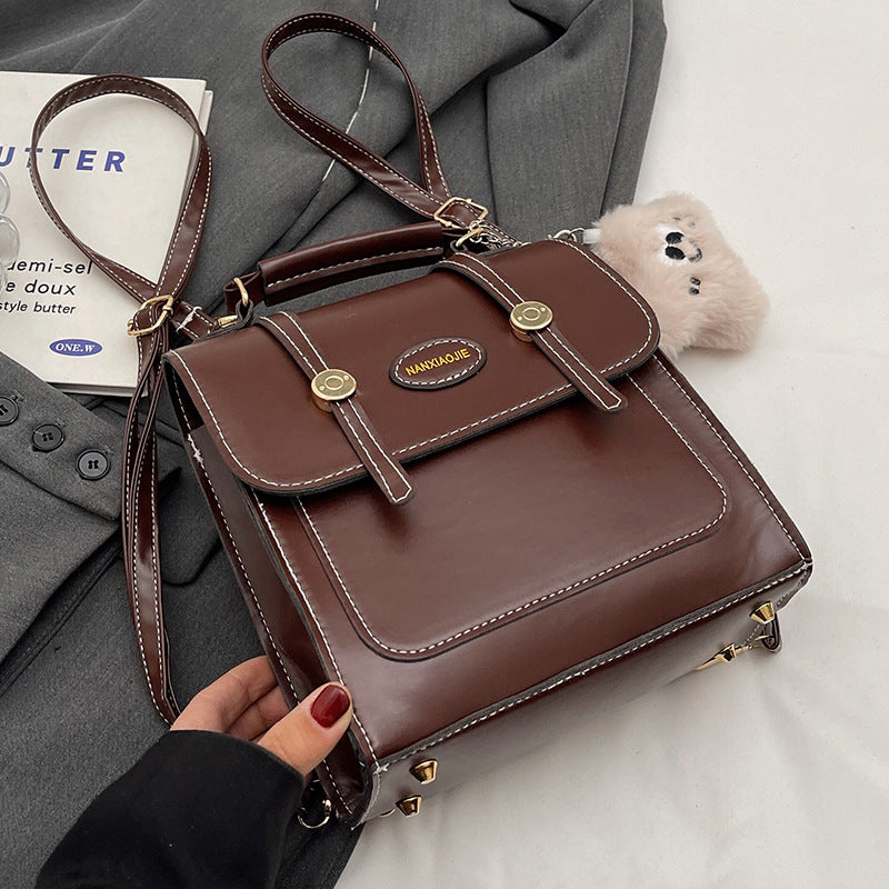 Popular Retro Textured Female Single Portable Backpacks