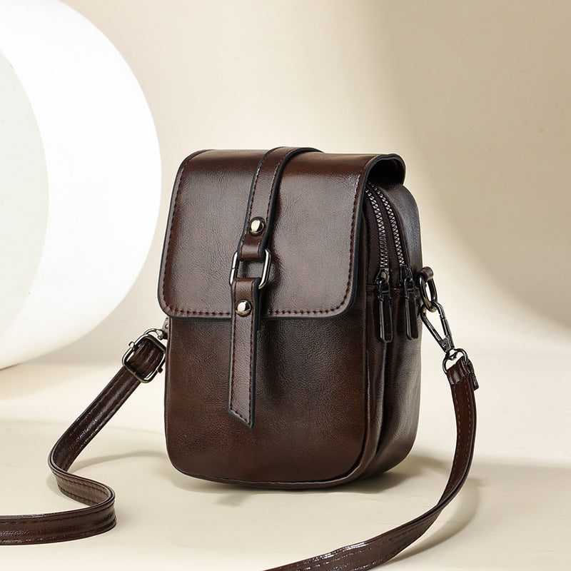 Women's Classic Retro Double Interlayer Mobile Bags