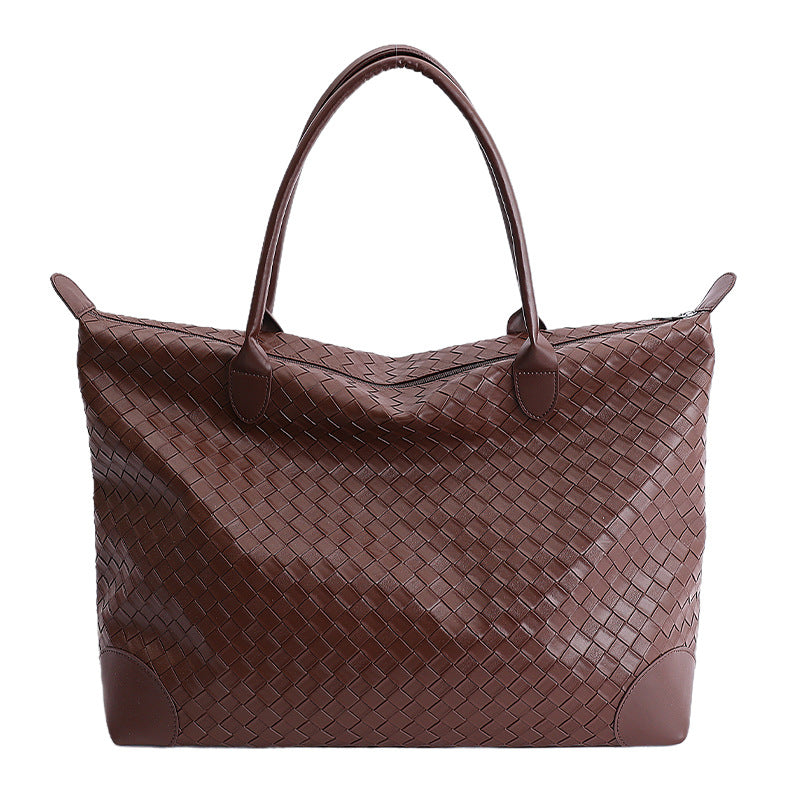 Women's Woven Large Capacity Simple Portable Short Tote Bags