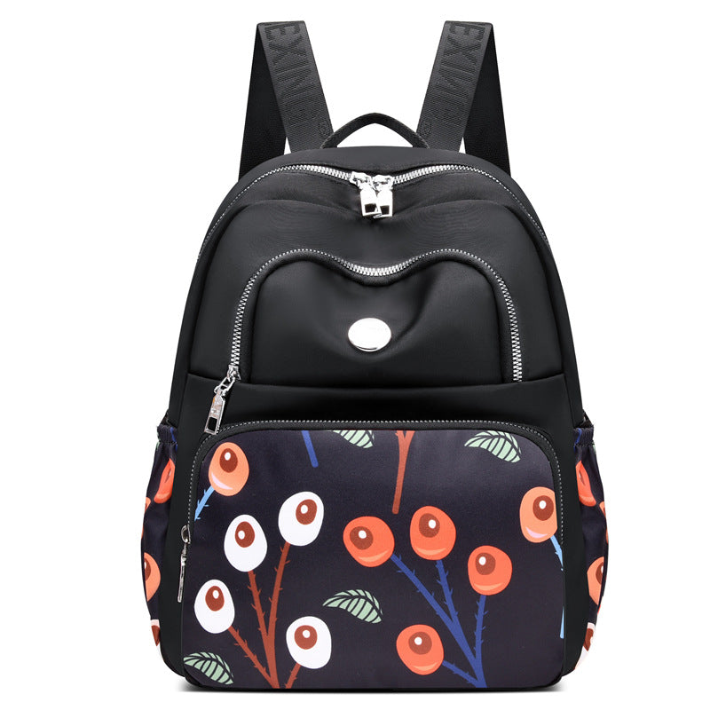 Women's Leisure Large Capacity Fashion Printed Nylon Backpacks
