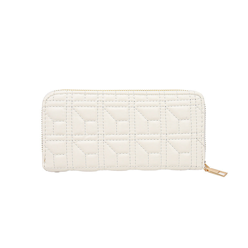 Long Classic Style Rhombus Mobile Large Ladies Wallets