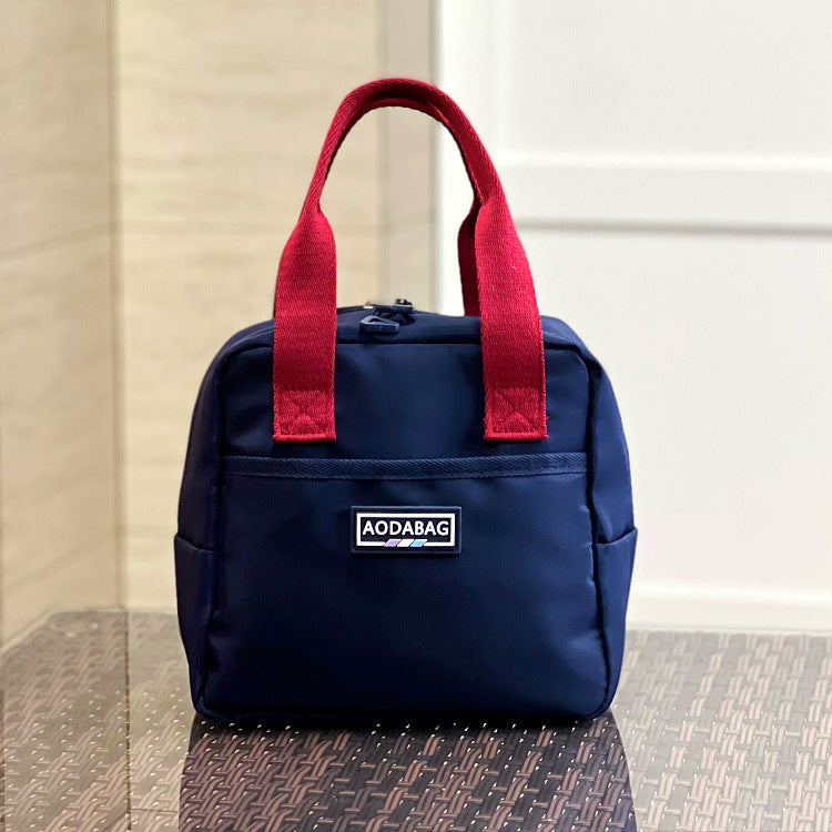 Women's Contrast Color Waterproof Lunch Box Mummy Handbags