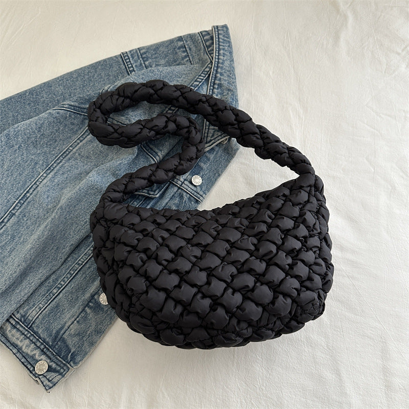 Women's Pleated Cloud Early Autumn Large Capacity Shoulder Bags