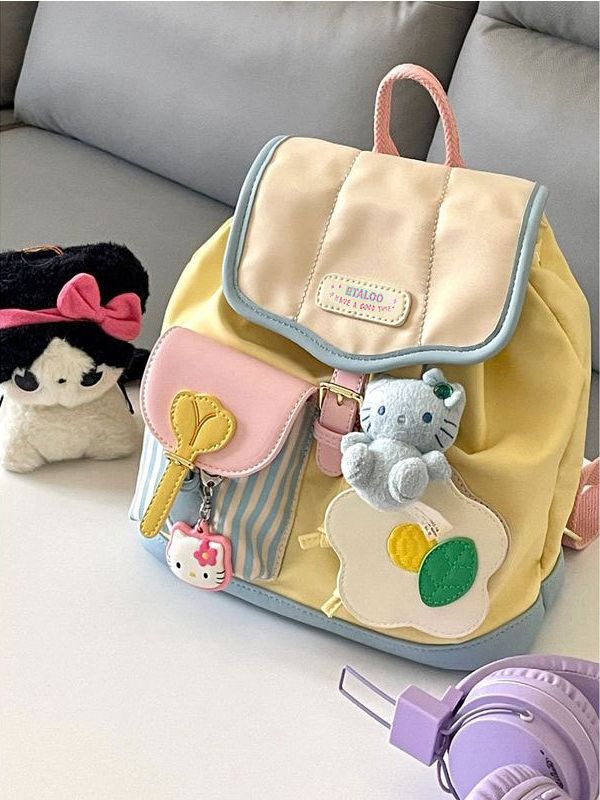 Mini College Cute Contrast Color Size Backpacks