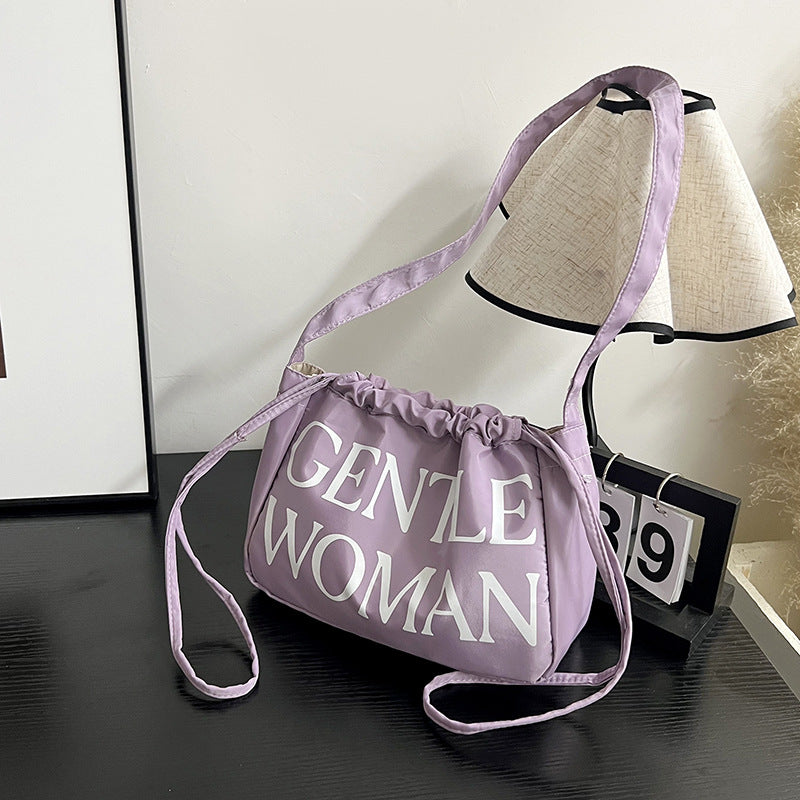 Thailand Drawstring Dumpling Printing Letter Underarm Bags