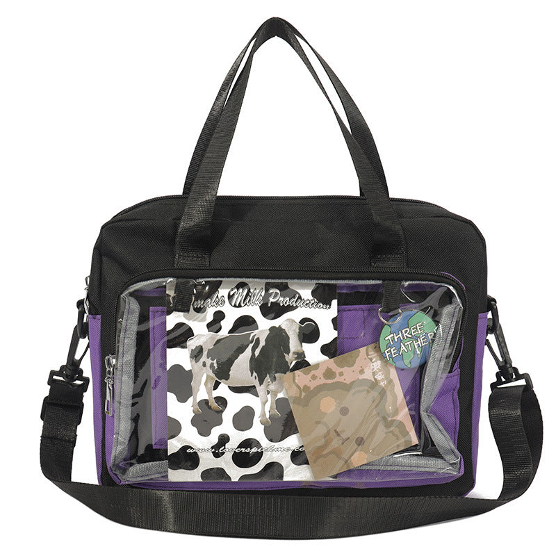 Women's Doll Style Color Matching Versatile Transparent Shoulder Bags