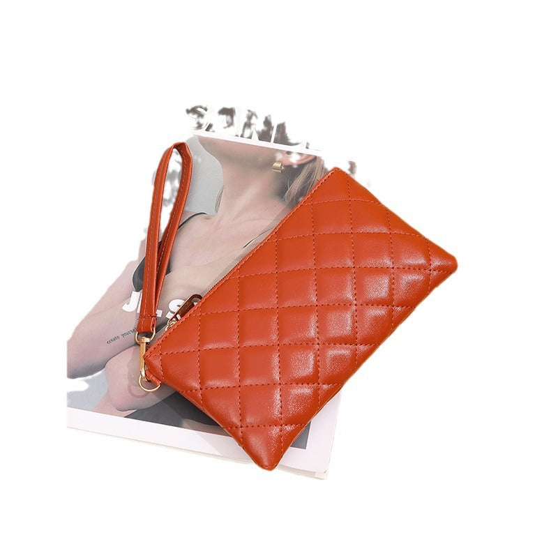Clutch Solid Color Diamond Embroidery Thread Purses