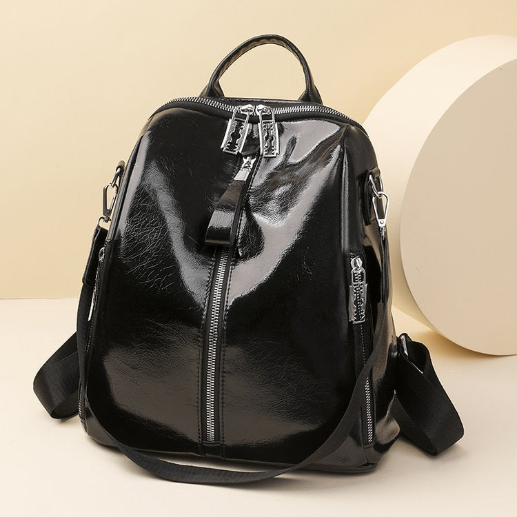 Women's Fashion Lightweight Waterproof Large Capacity Glossy Backpacks