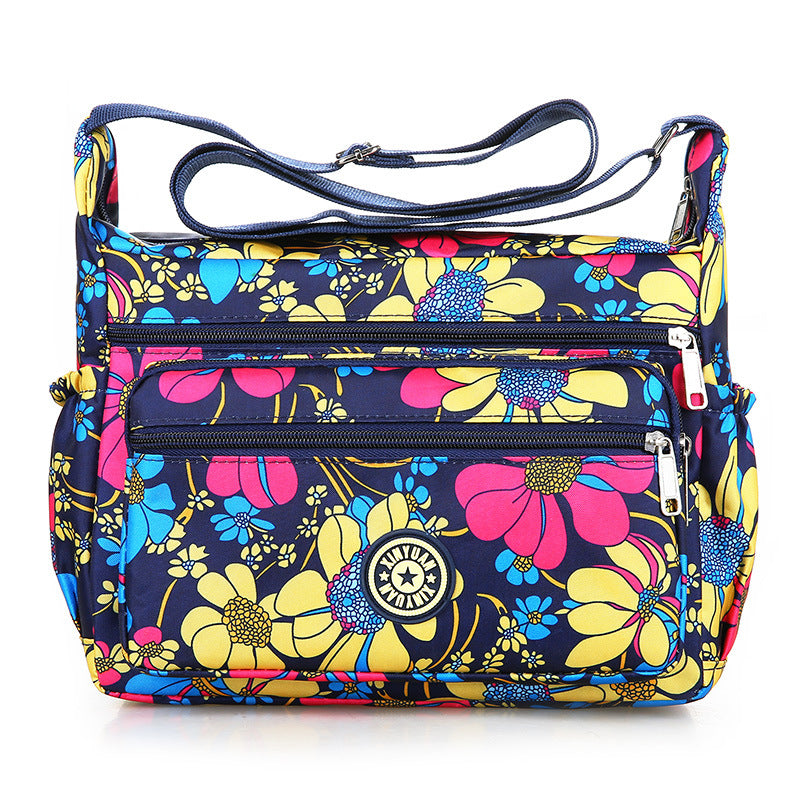 Women's Large Capacity Flower Cloth Oxford Canvas Shoulder Bags
