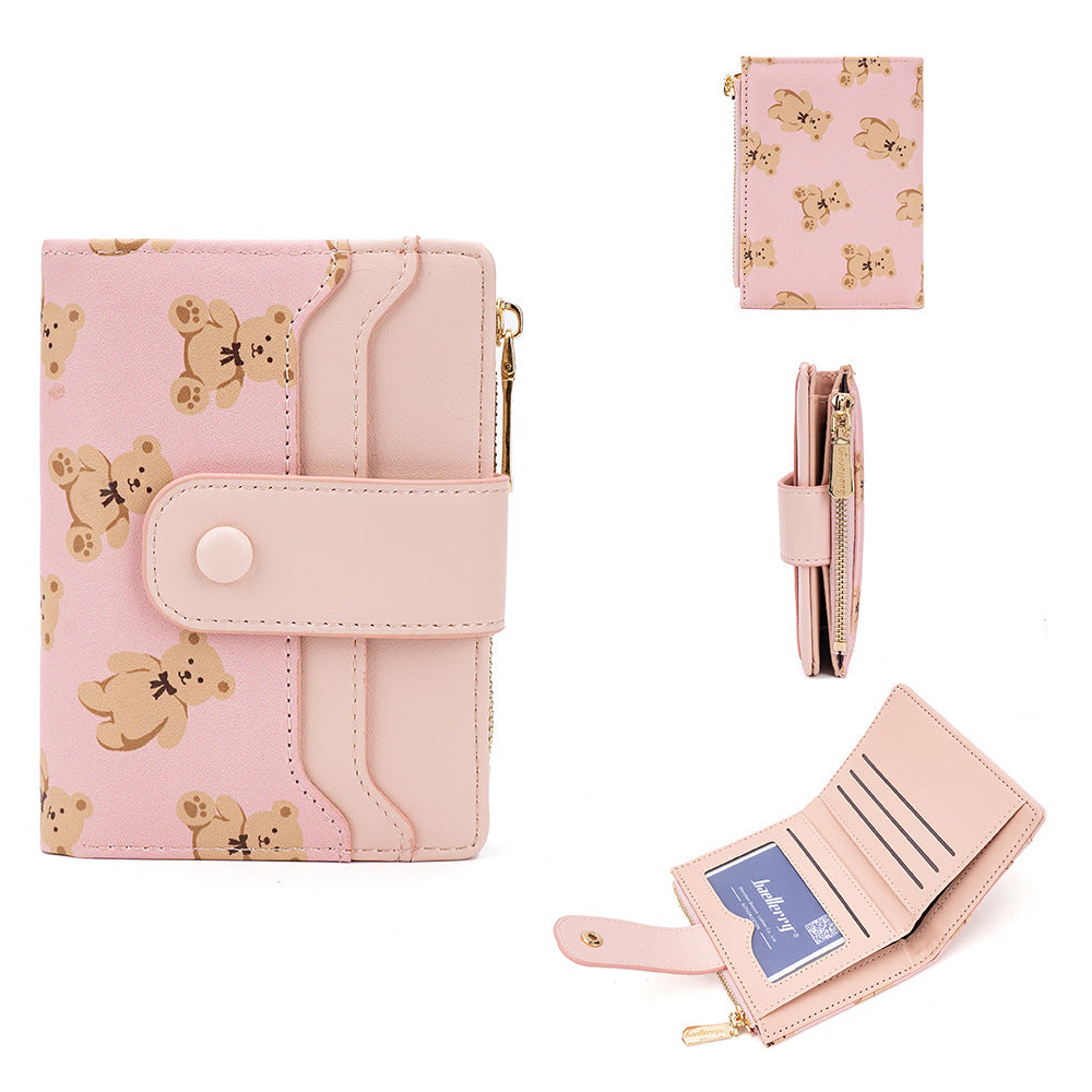 Pretty Women's Short High-grade Fashion Bear Ladies Wallet