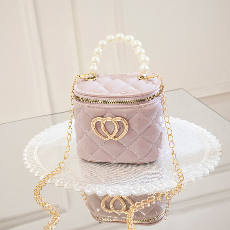 Casual Silicone Design Pearl Mini Gel Shoulder Bags