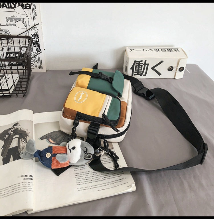 Men's Trendy Leisure Hart Personality Canvas Men's Chest Bags