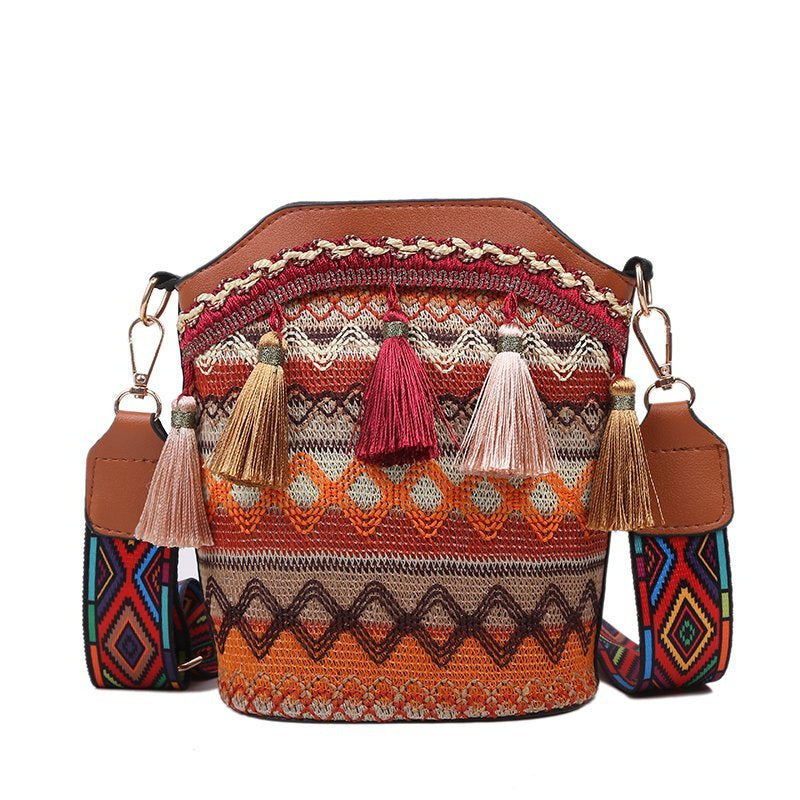Women's Fashion Korean Ethnic Style Embroidered Shoulder Bags