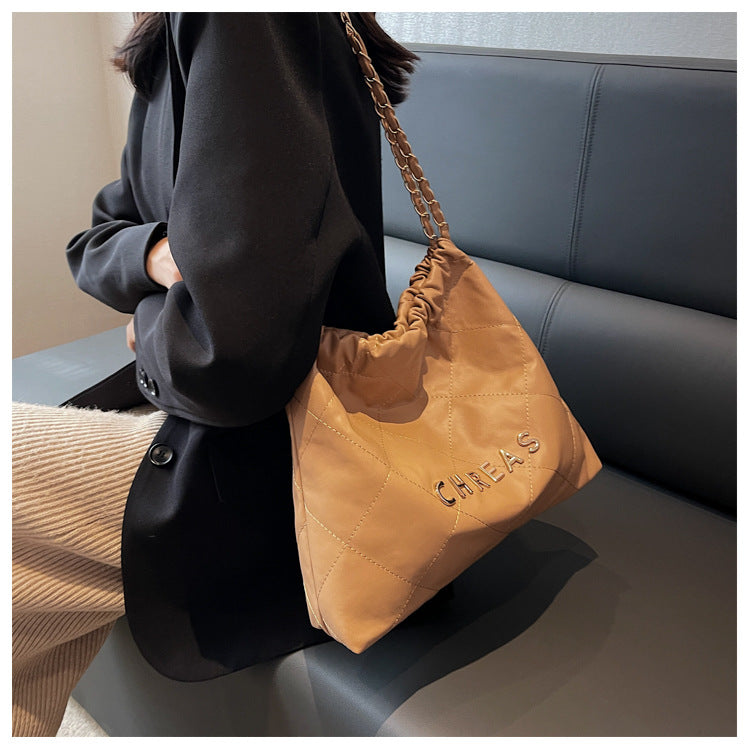 Women's Autumn Fashion Rhombus Chain Korean Embroidery Shoulder Bags