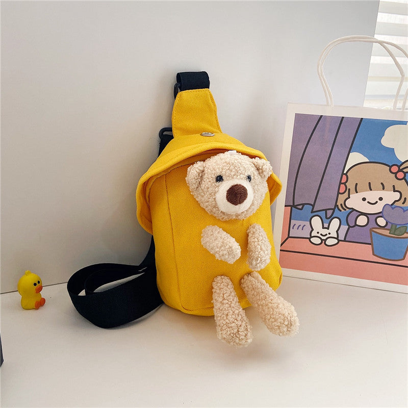Children's Winter Cute Bear Korean Style Boys Mini Shoulder Bags
