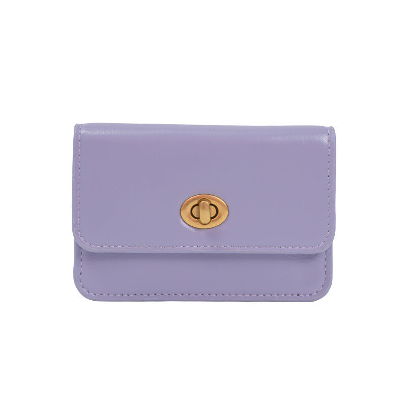 Women's Short Korean Style Simple Solid Ladies Wallets
