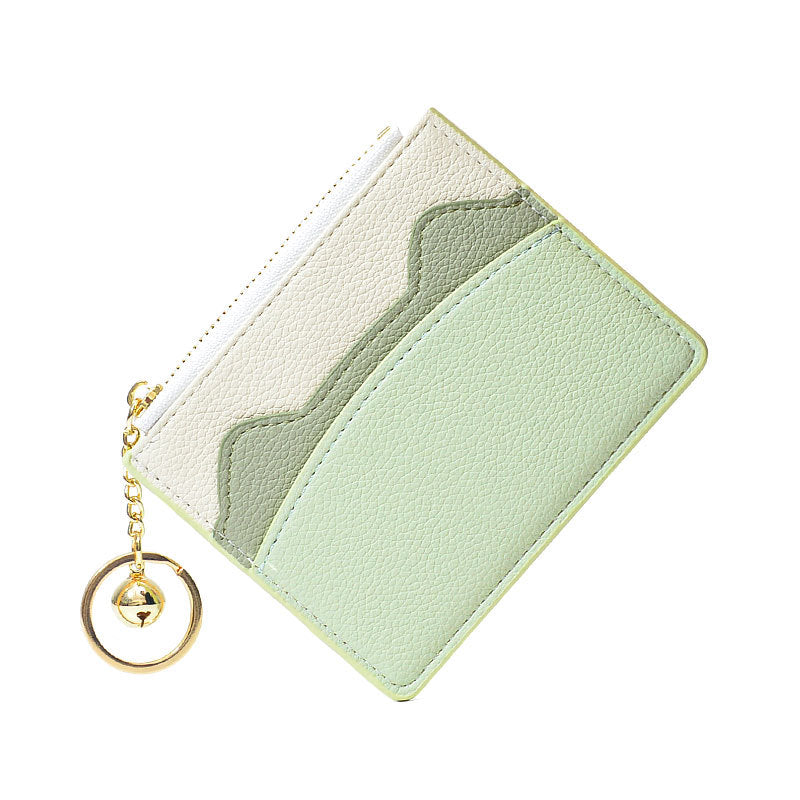 Women's Contrast Color Cute Good-looking Mini Card Holder