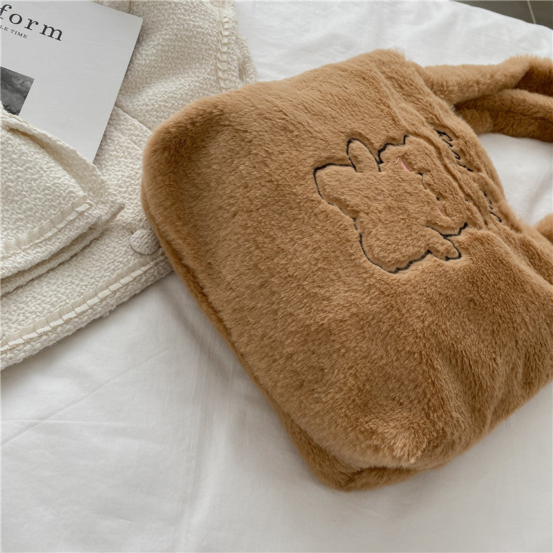Graceful Plush Bear Large Capacity Class Bags