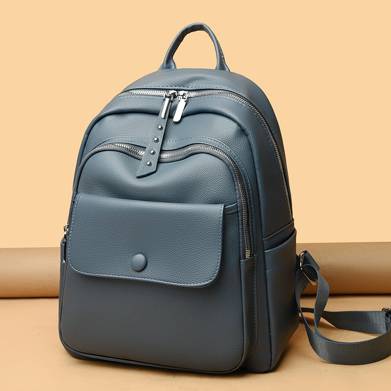 Women's Mummy Soft Leather Fashion Simple Comfortable Backpacks