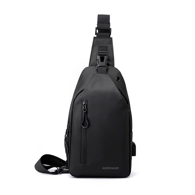 Men's Large Capacity Korean Style Motorcycle Waterproof Men's Chest Bags